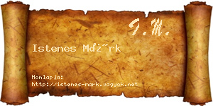 Istenes Márk névjegykártya